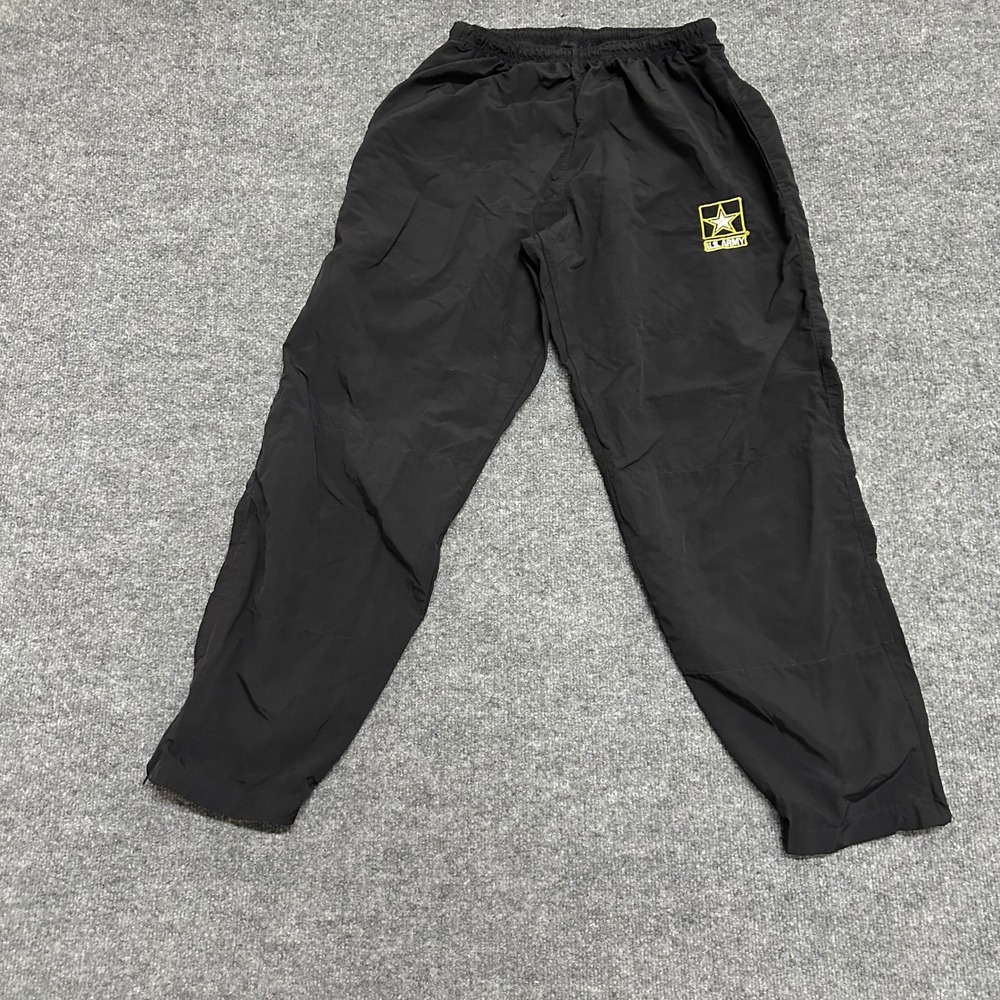 Skilcraft Track Pants Unisex Medium/Short Black US Army APFU Nylon Athletic
